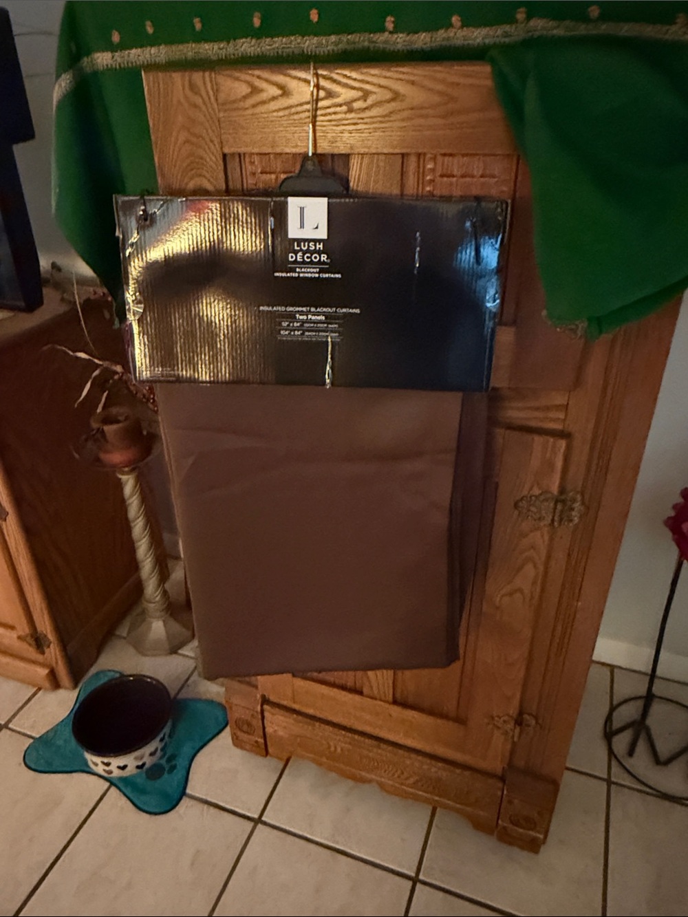 Lush Décor Solid Brown Blackout Curtain Panel - Rich Brown Window Drape